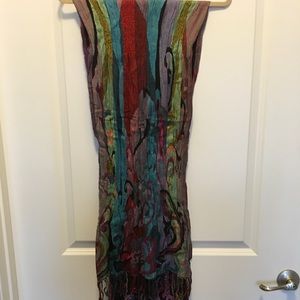 Scarf Multi-color, cotton, new with tags